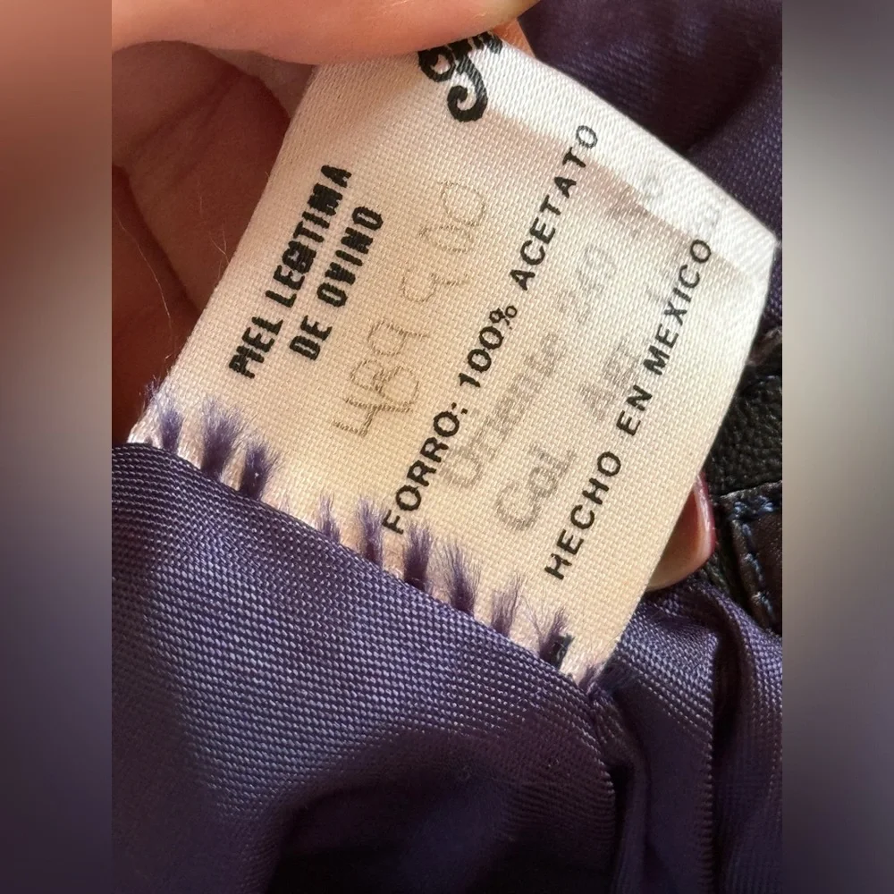 70s-80s Vintage Navy Blue Pierre Cardin Leather Skirt - Picture 11 of 11